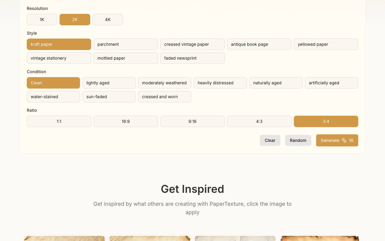 Vintage Paper Texture Generator 截图 2
