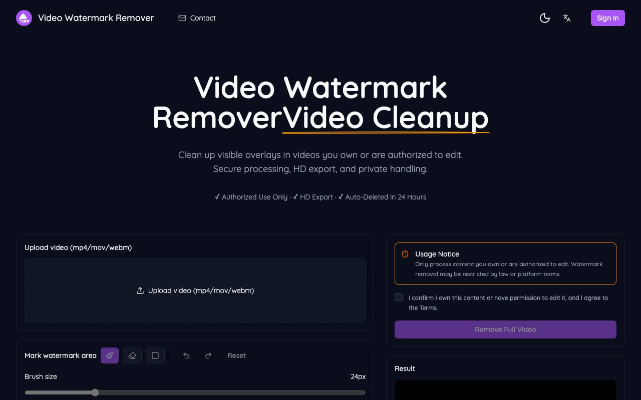 Video watermark remover 截图 1