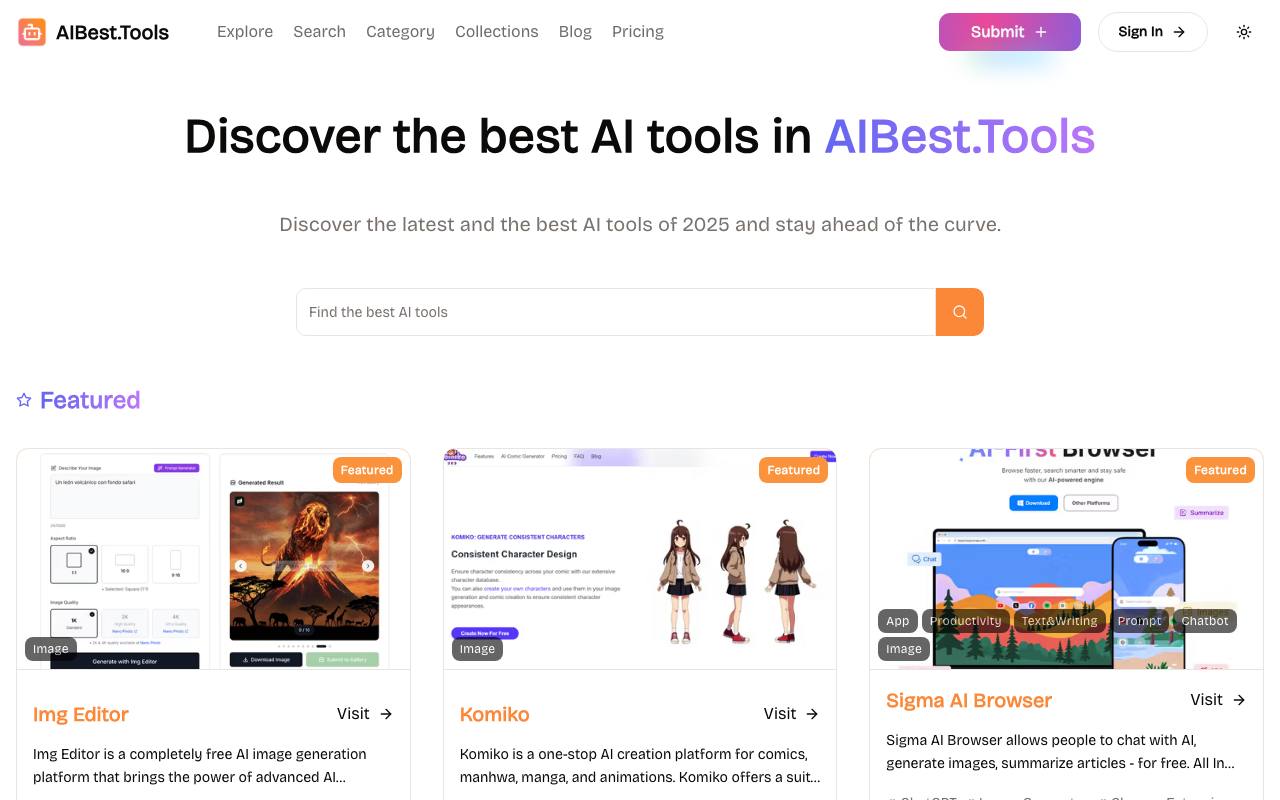 AI Best Tools导航站 截图 1