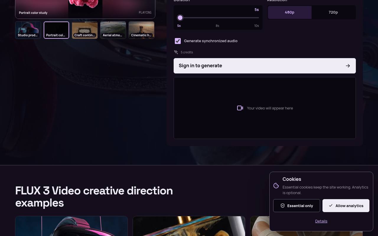 FLUX 3 Video Generator 截图 2