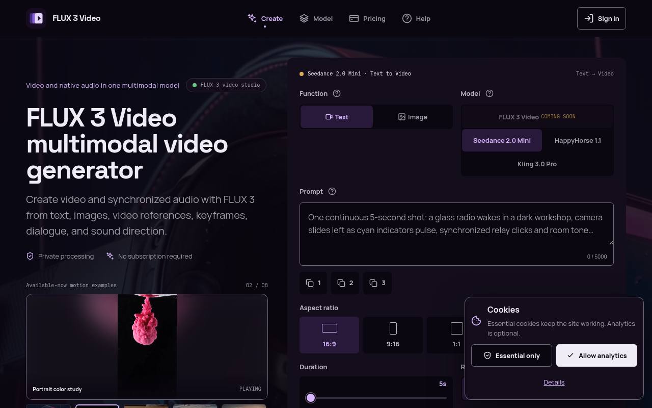 FLUX 3 Video Generator 截图 1
