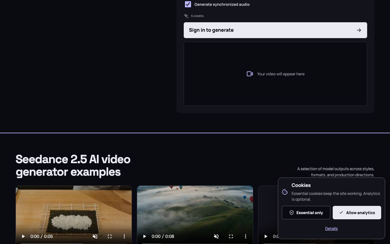 Seedance 2.5 AI 截图 2