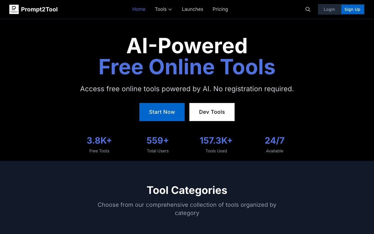 AI 驱动的免费在线工具平台 截图 1