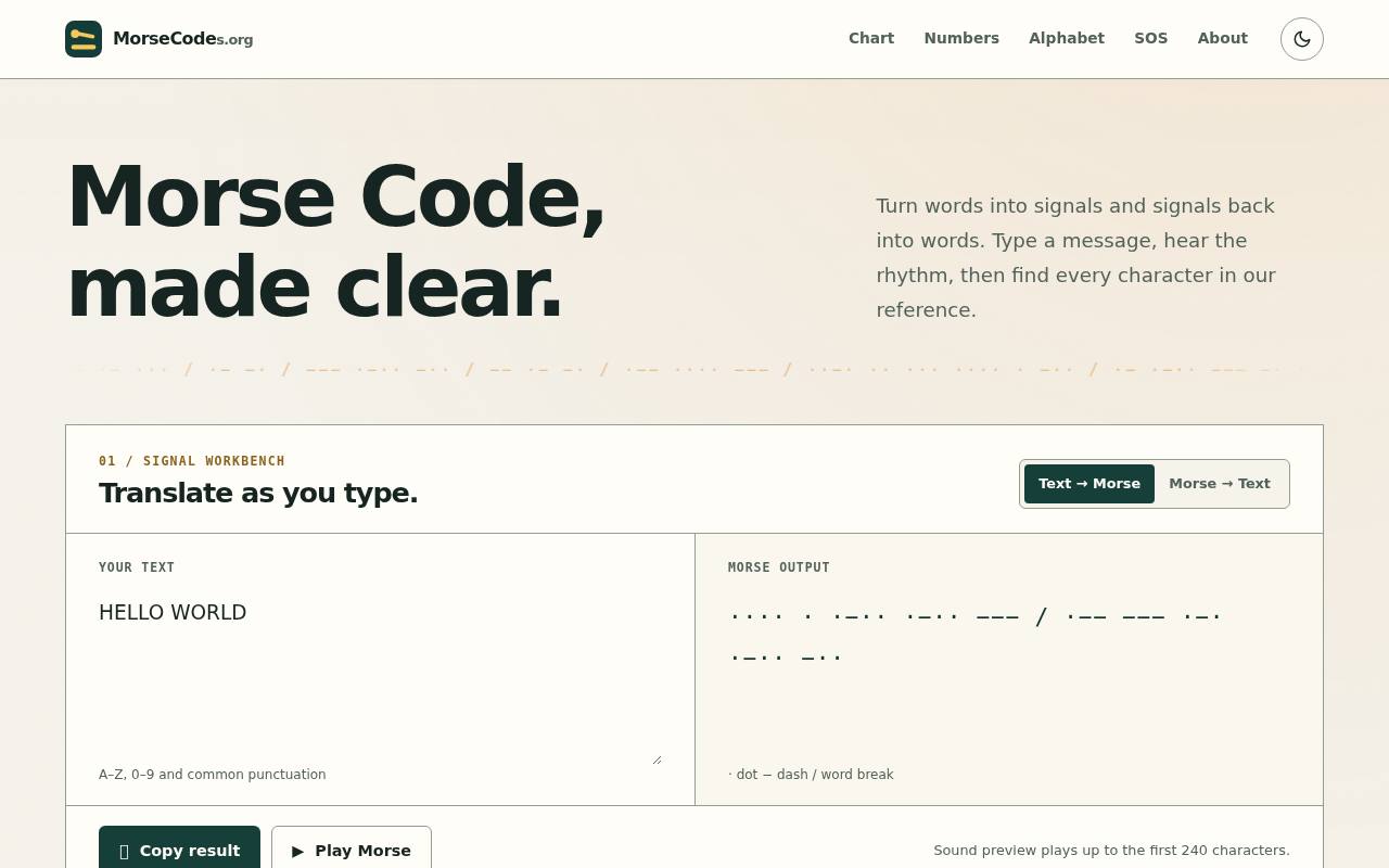 Morse Code 截图 1