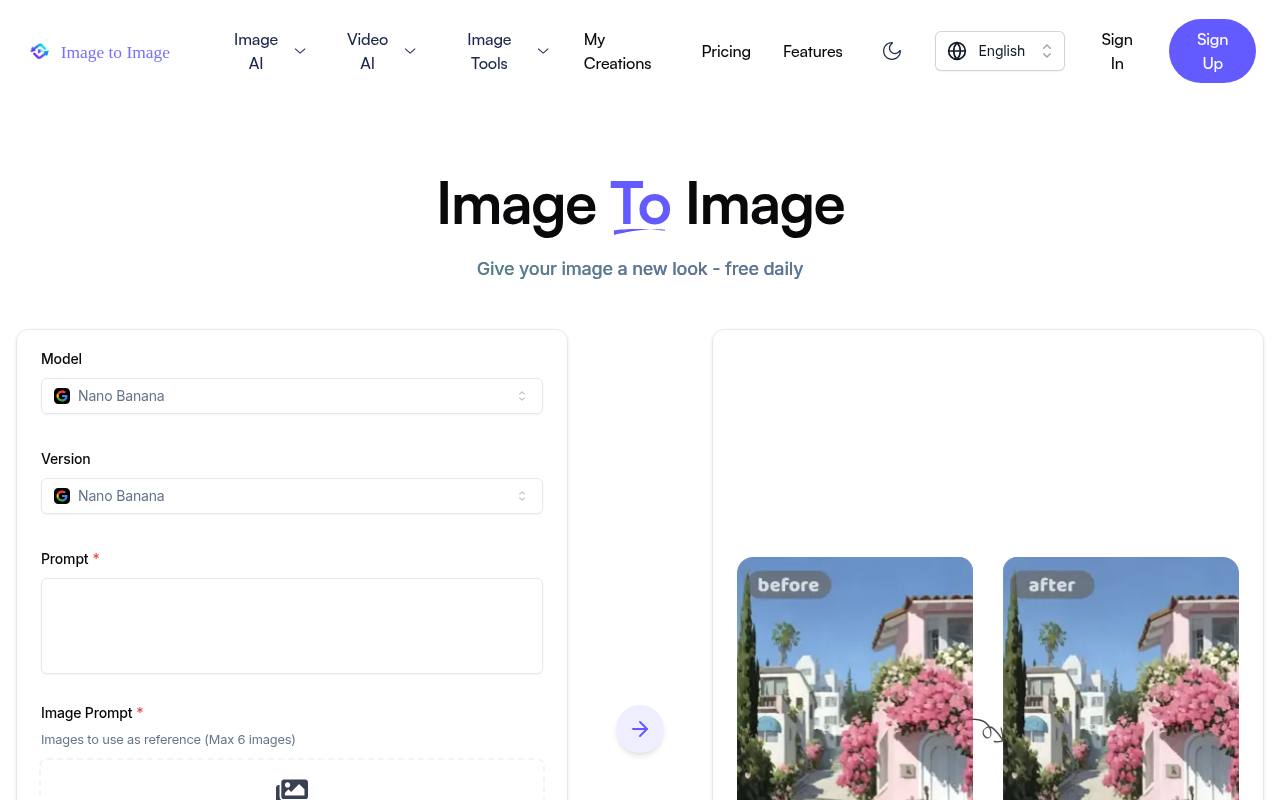 Image to Image AI 截图 1