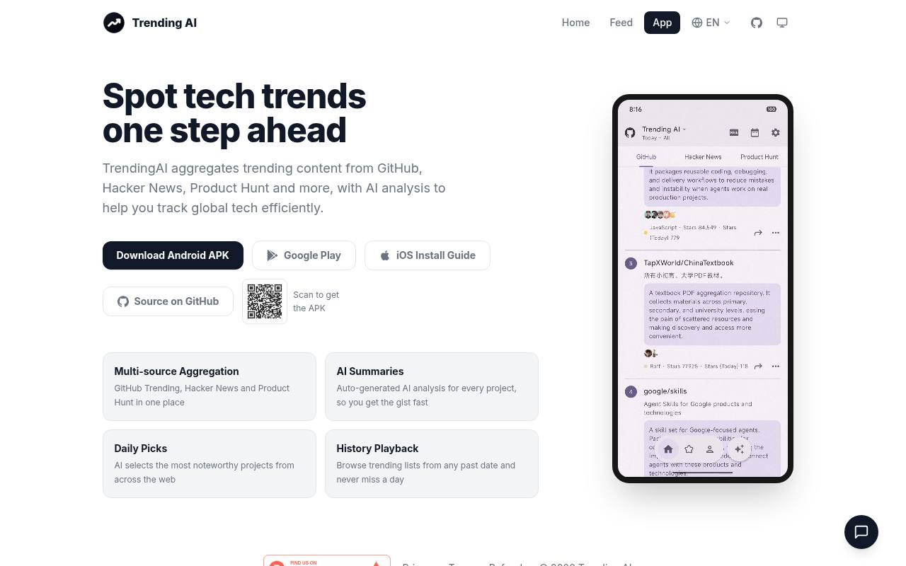 TrendingAI 截图 1