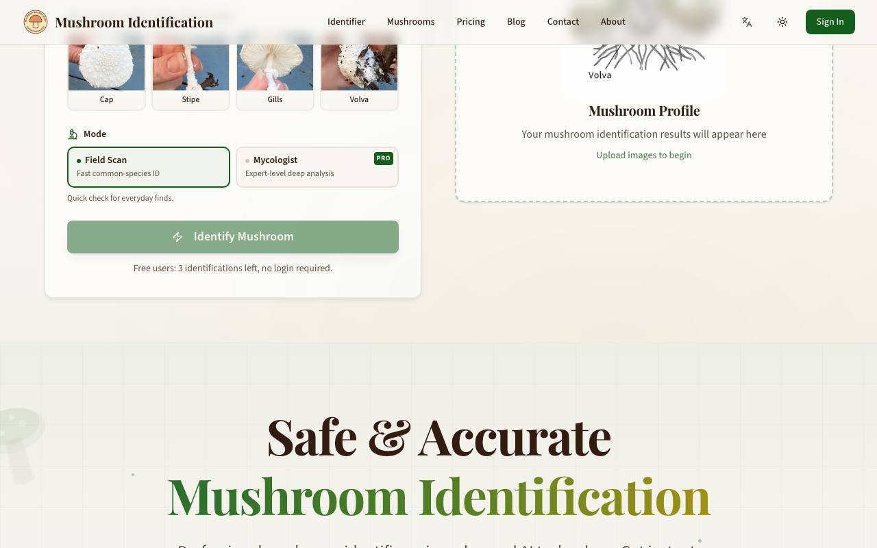Mushroom Identification 截图 2