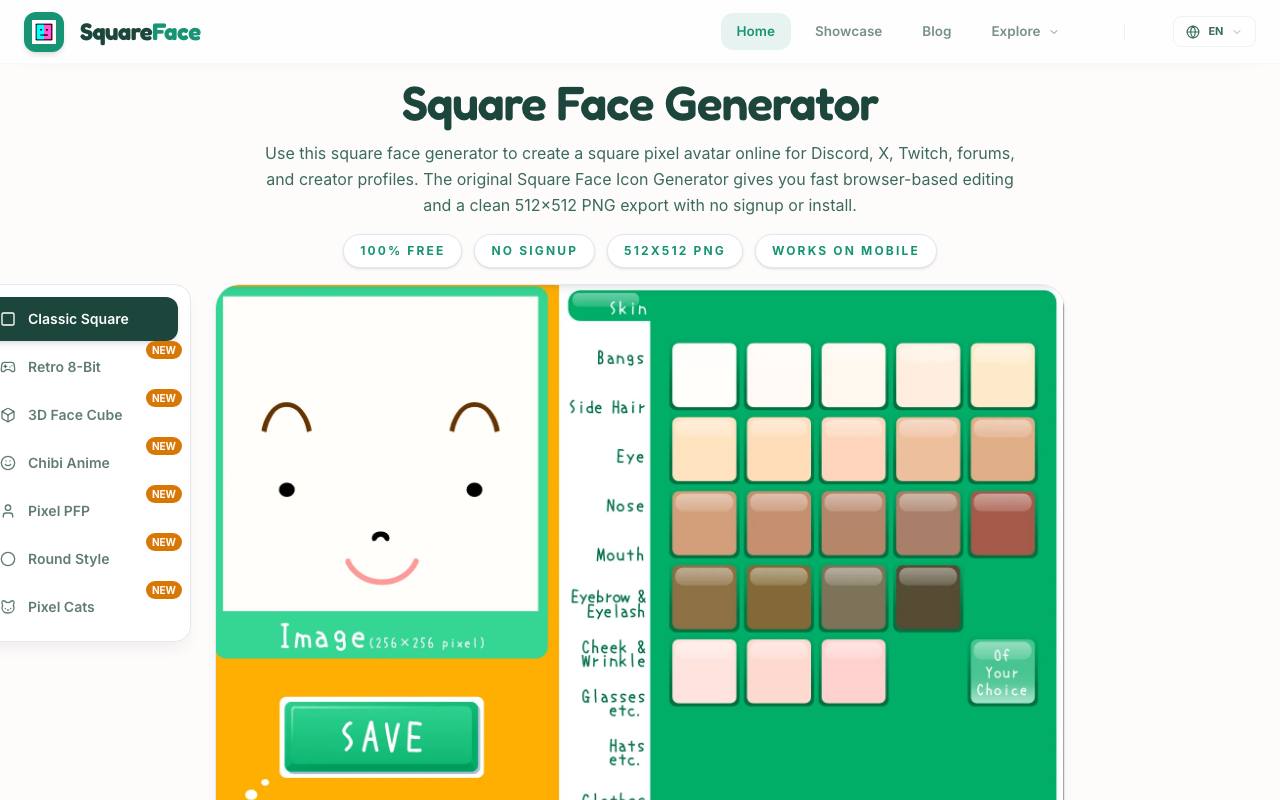 Square Face Icon Generator 截图 1