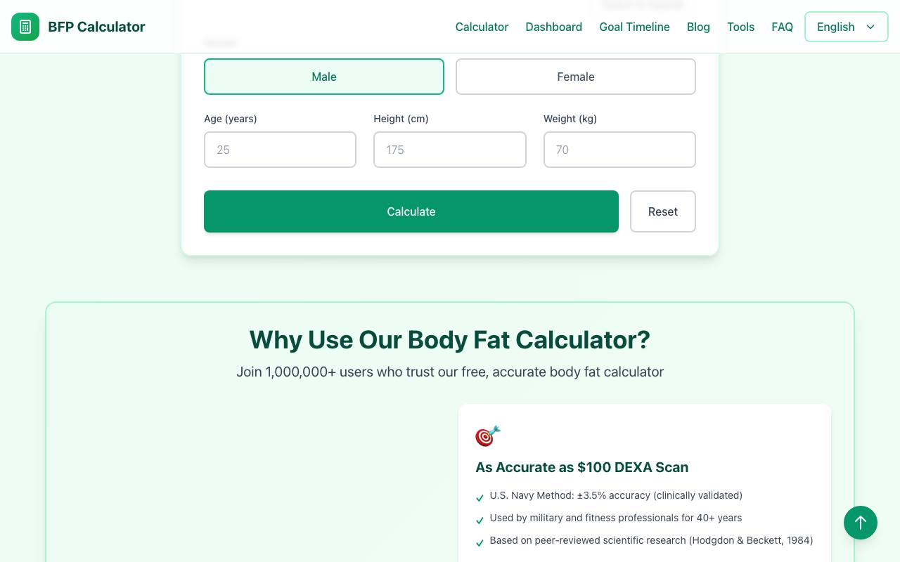 BFP Calculator 截图 2