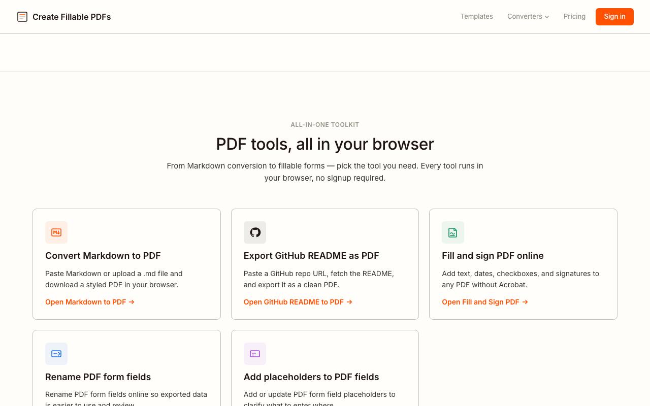 Create Fillable PDFs 截图 3