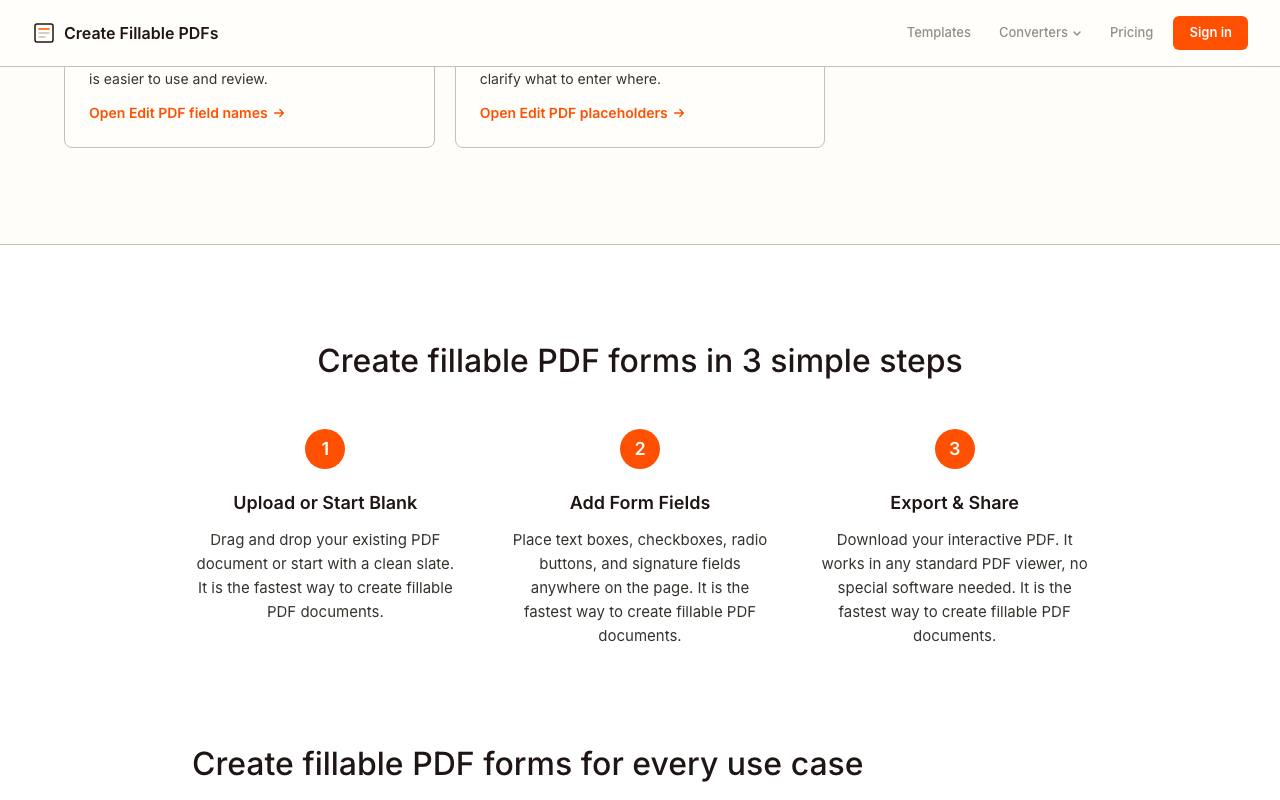 Create Fillable PDFs 截图 4