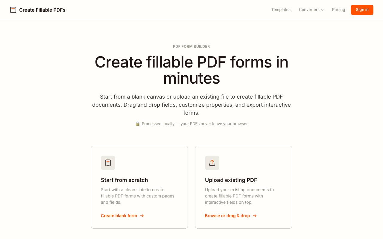 Create Fillable PDFs 截图 1