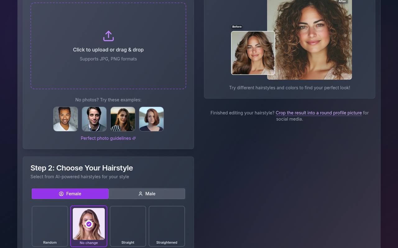 AI Hairstlye Changer 截图 3