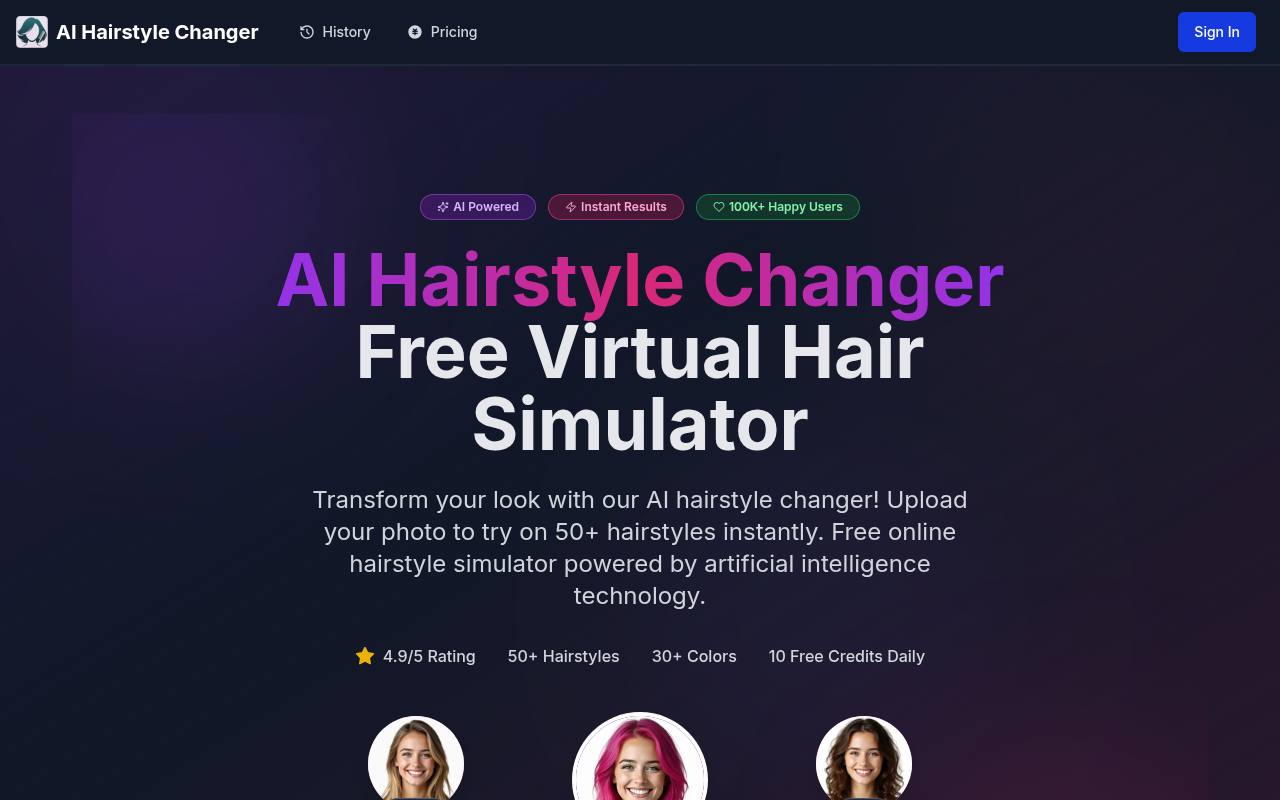 AI Hairstlye Changer 截图 1