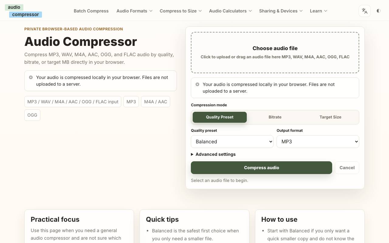 Audio Compressor 截图 1