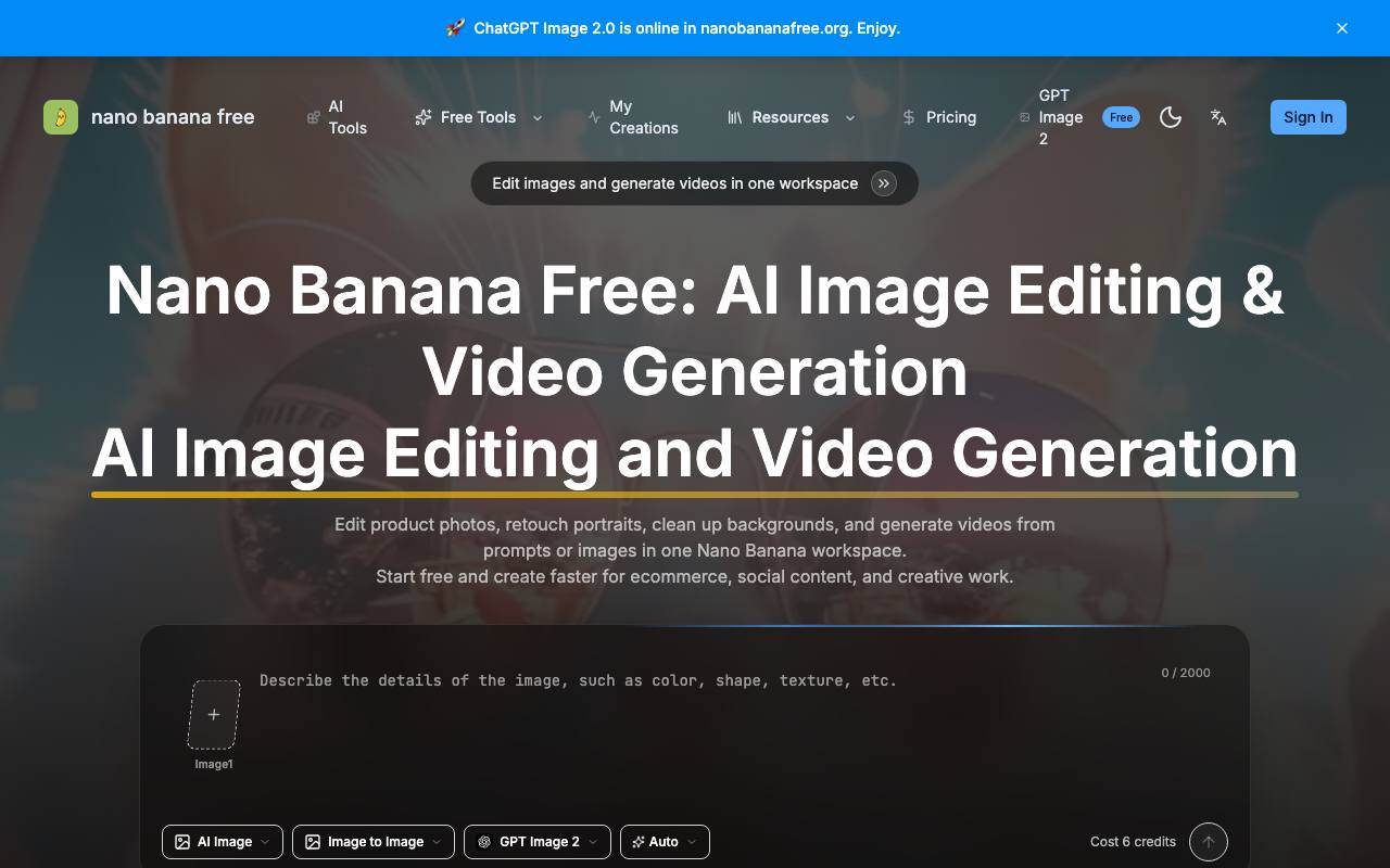 Nano Banana Free 截图 1