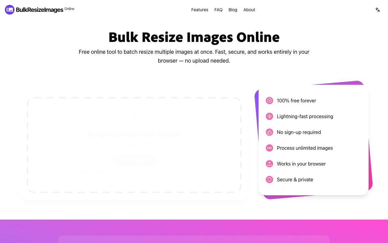 Bulk Resize Images Online 截图 1