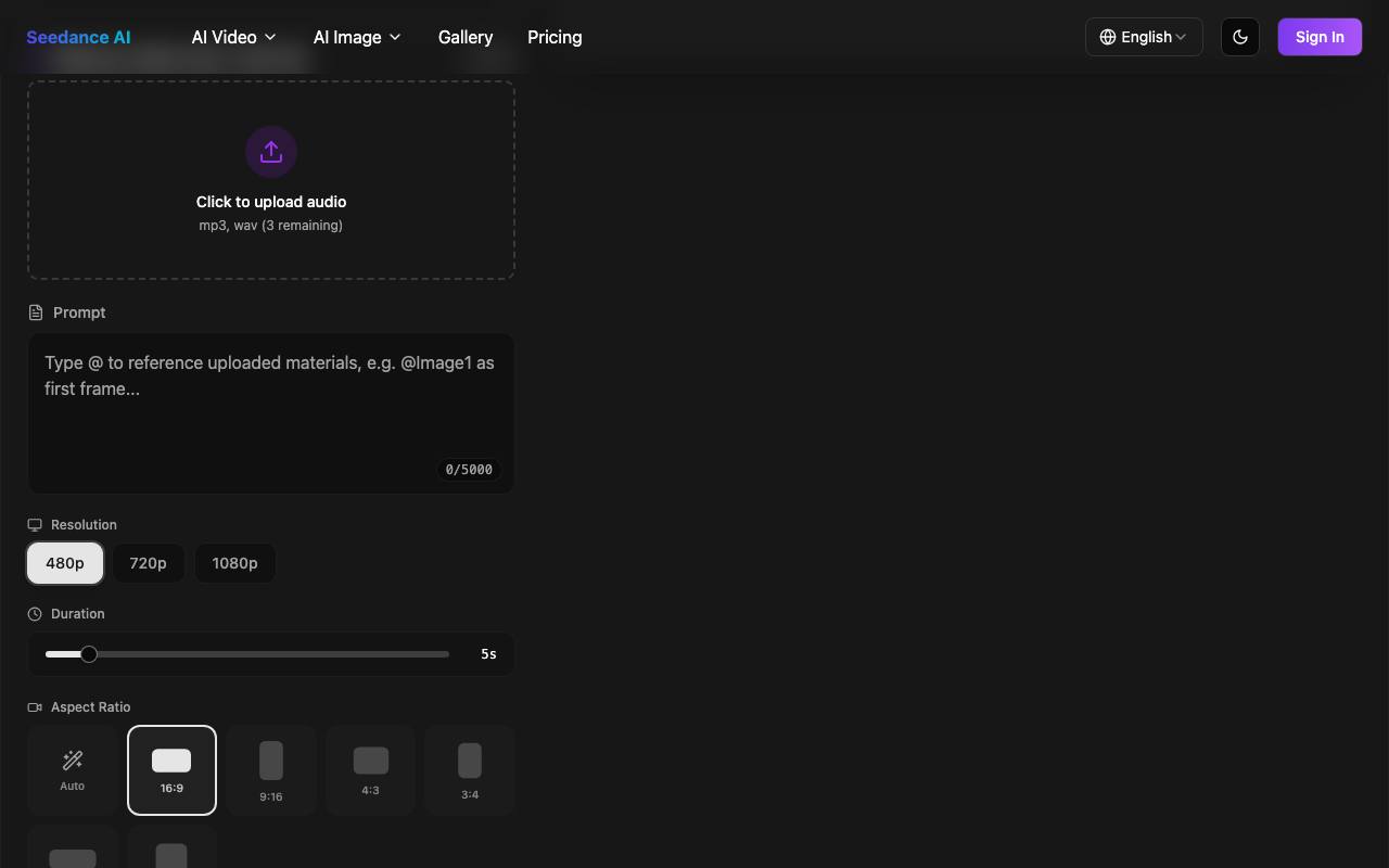 Seedance AI Video Generator 截图 3