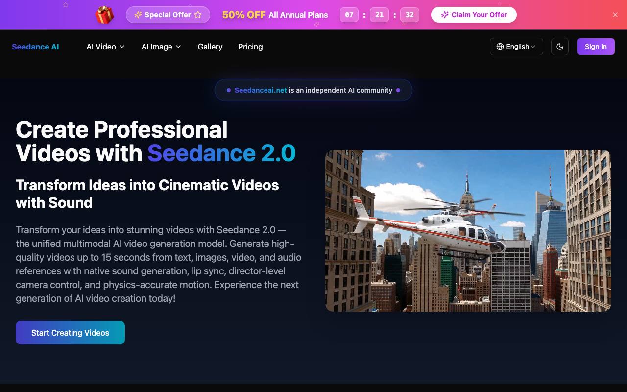 Seedance AI Video Generator 截图 1