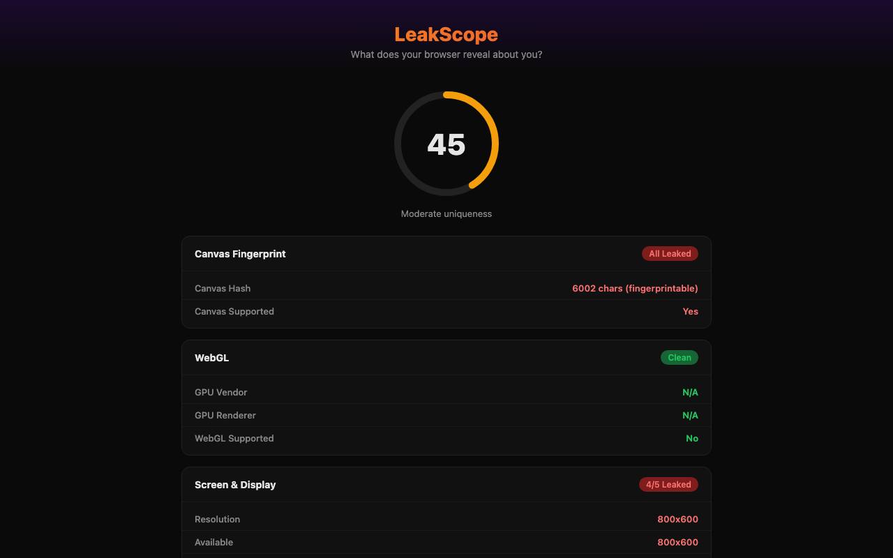 Leakscope 截图 1