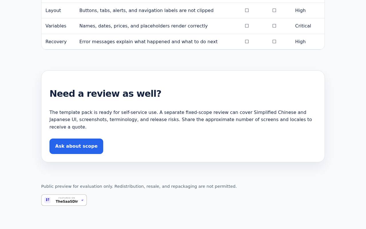 CJK SaaS Localization QA Pack 截图 3