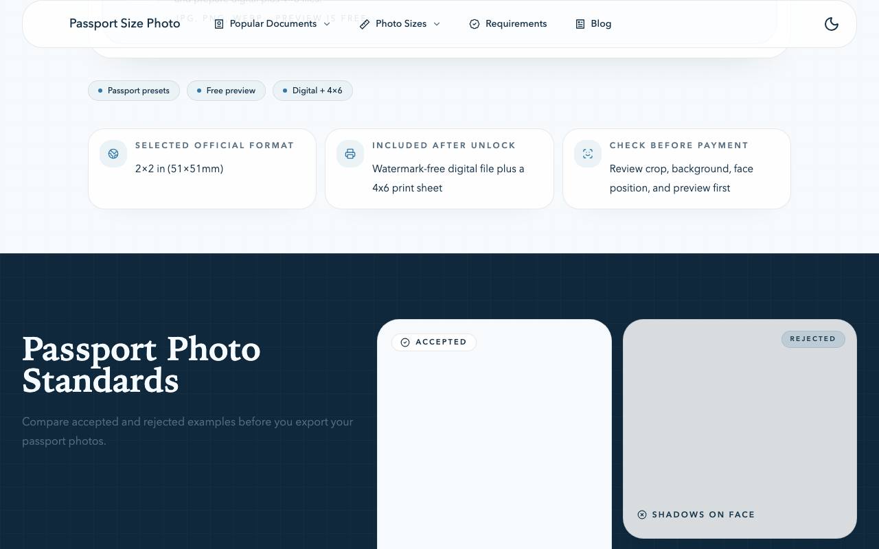 Passport Size Photo 截图 2