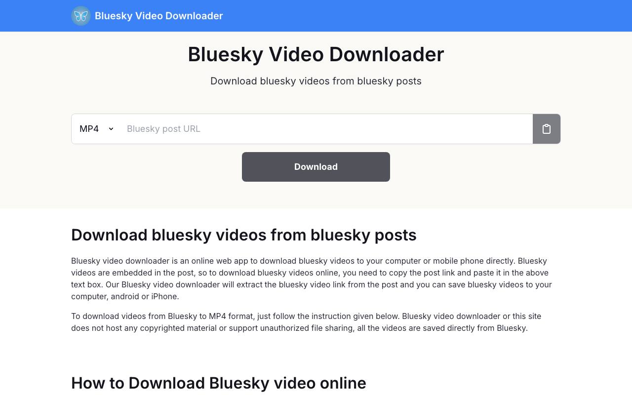Bluesky Video Downloader 截图 1