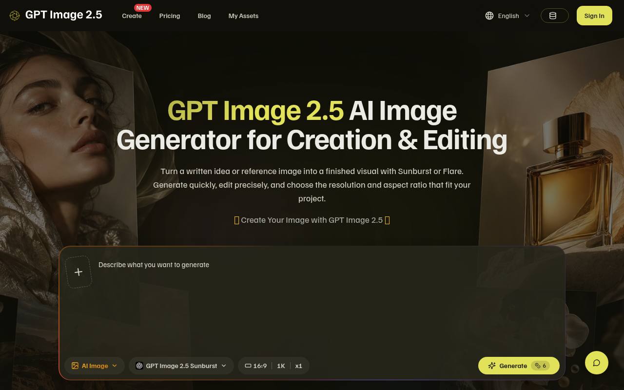 Gpt Image 2.5 图片生成器 截图 1