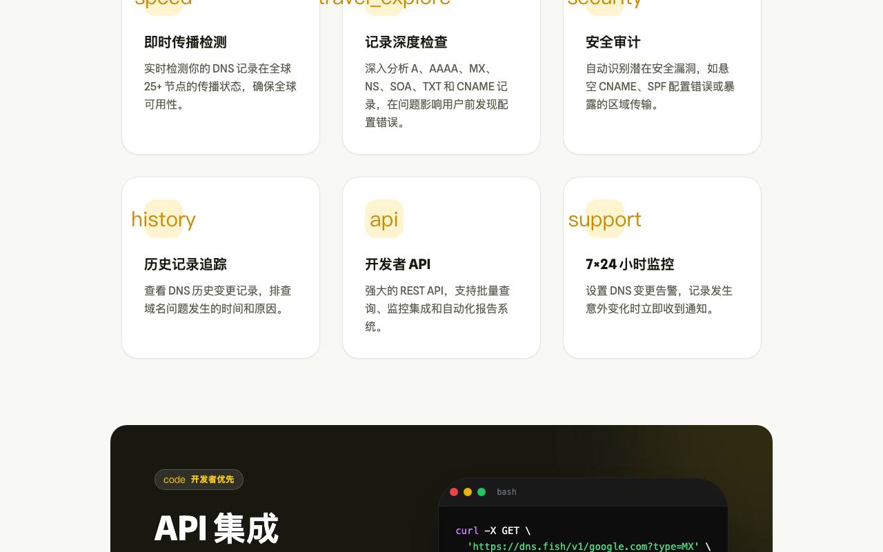 DNS.fish 截图 2