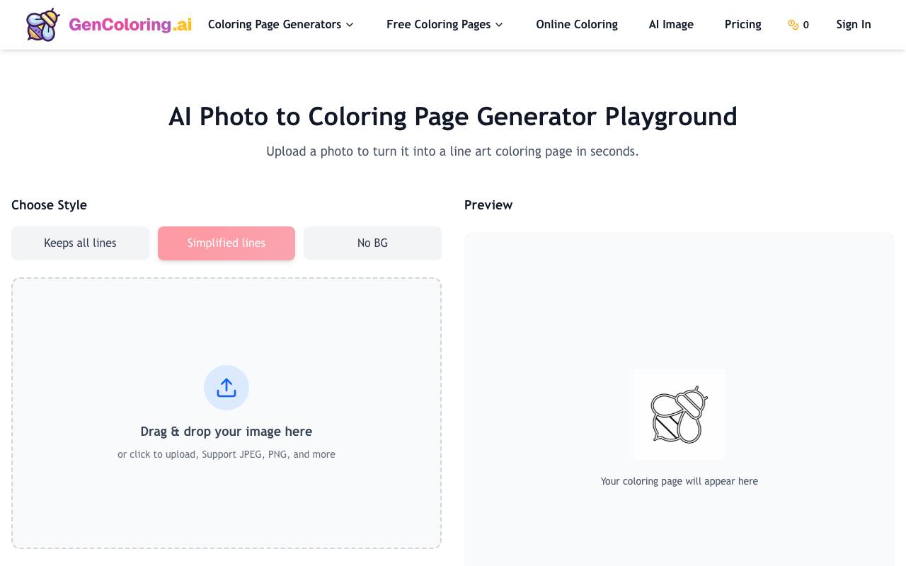 GenColoring AI 截图 2