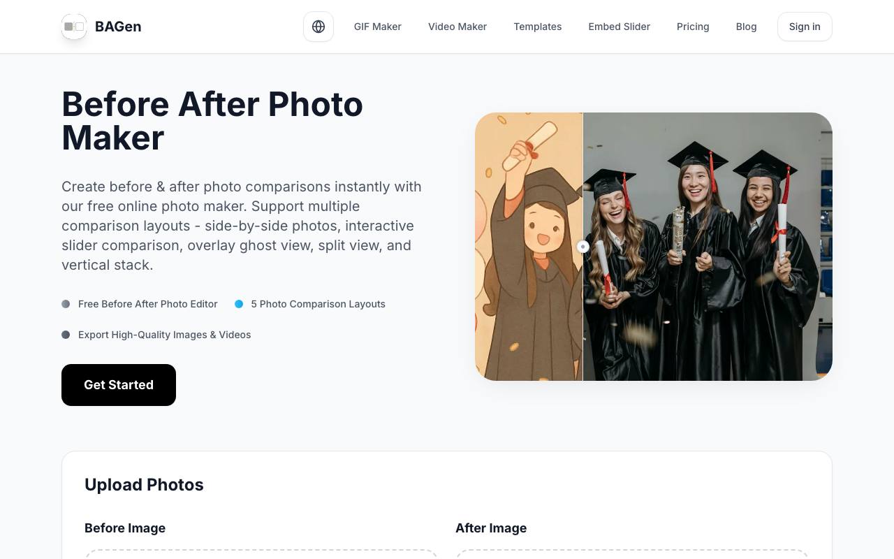 Before After Photo Maker 截图 1