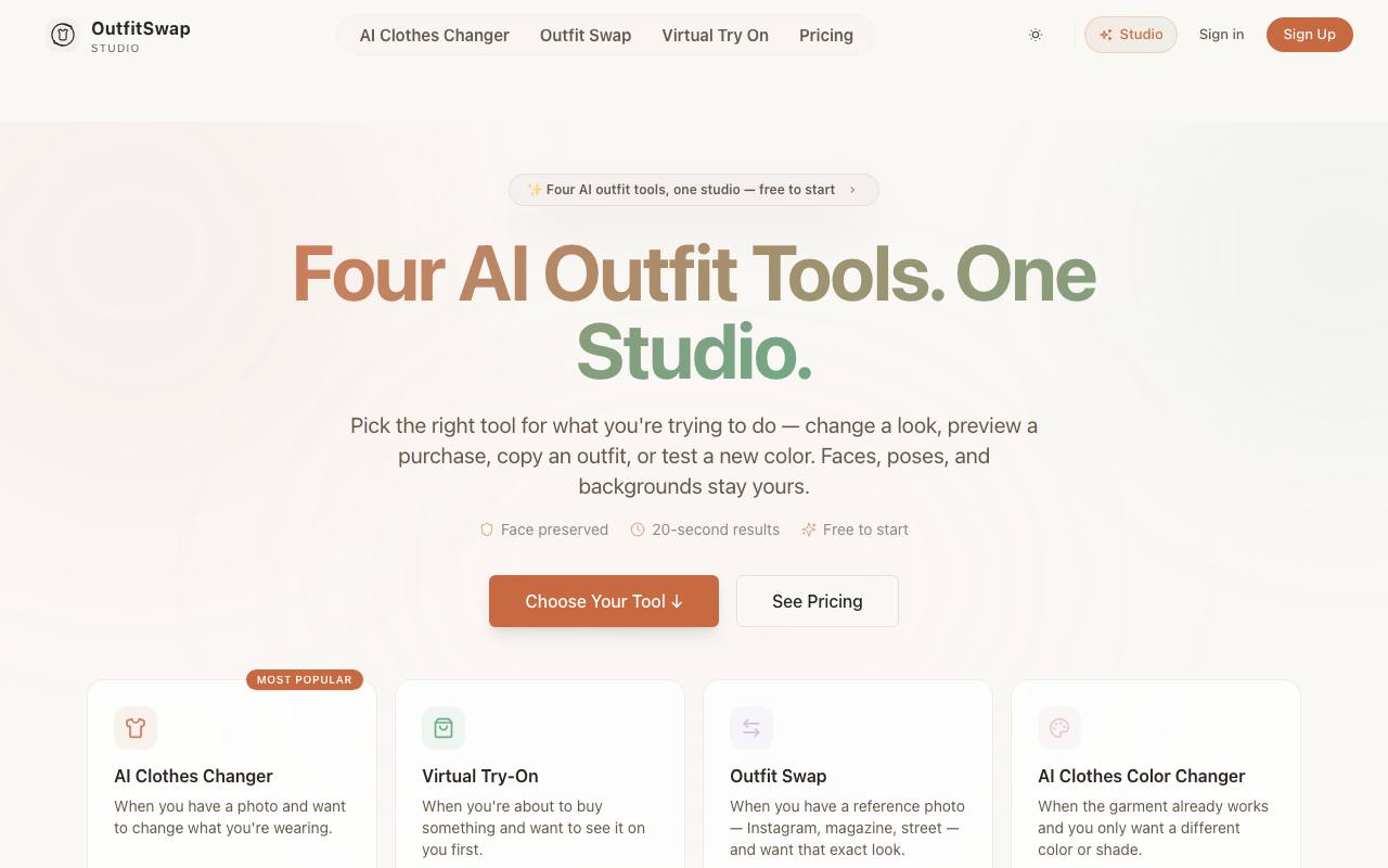 OutfitSwap Studio 截图 1