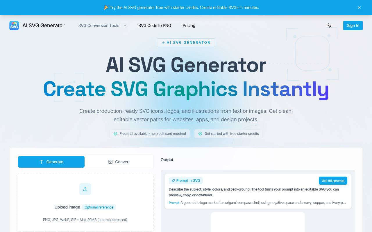 AI SVG Generator 截图 1
