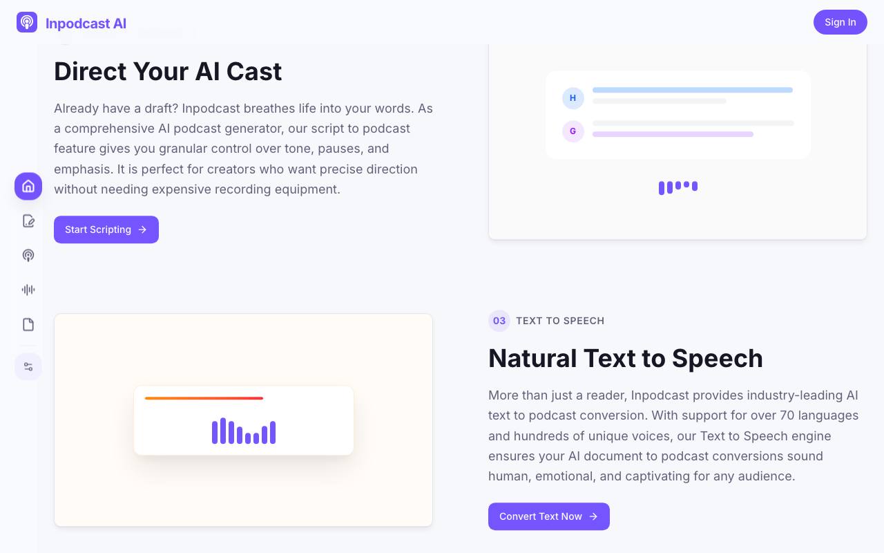 Inpodcast AI 截图 3