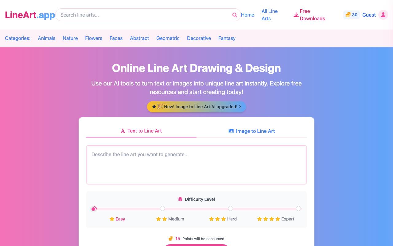 AI Line Art Generator 截图 1