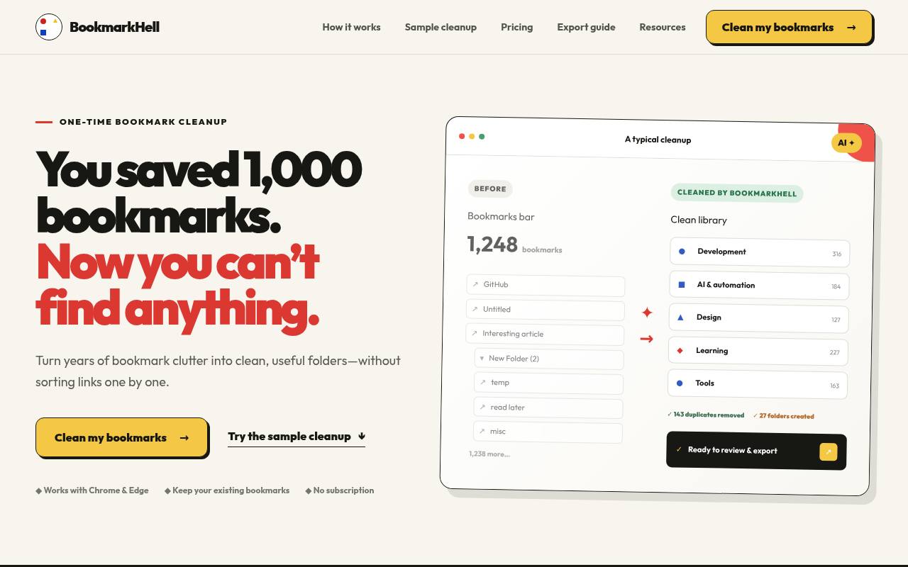BookmarkHell 截图 1