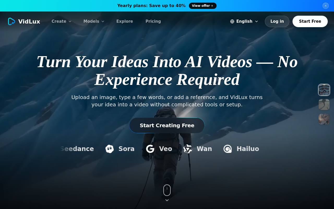 VidLux AI 截图 1