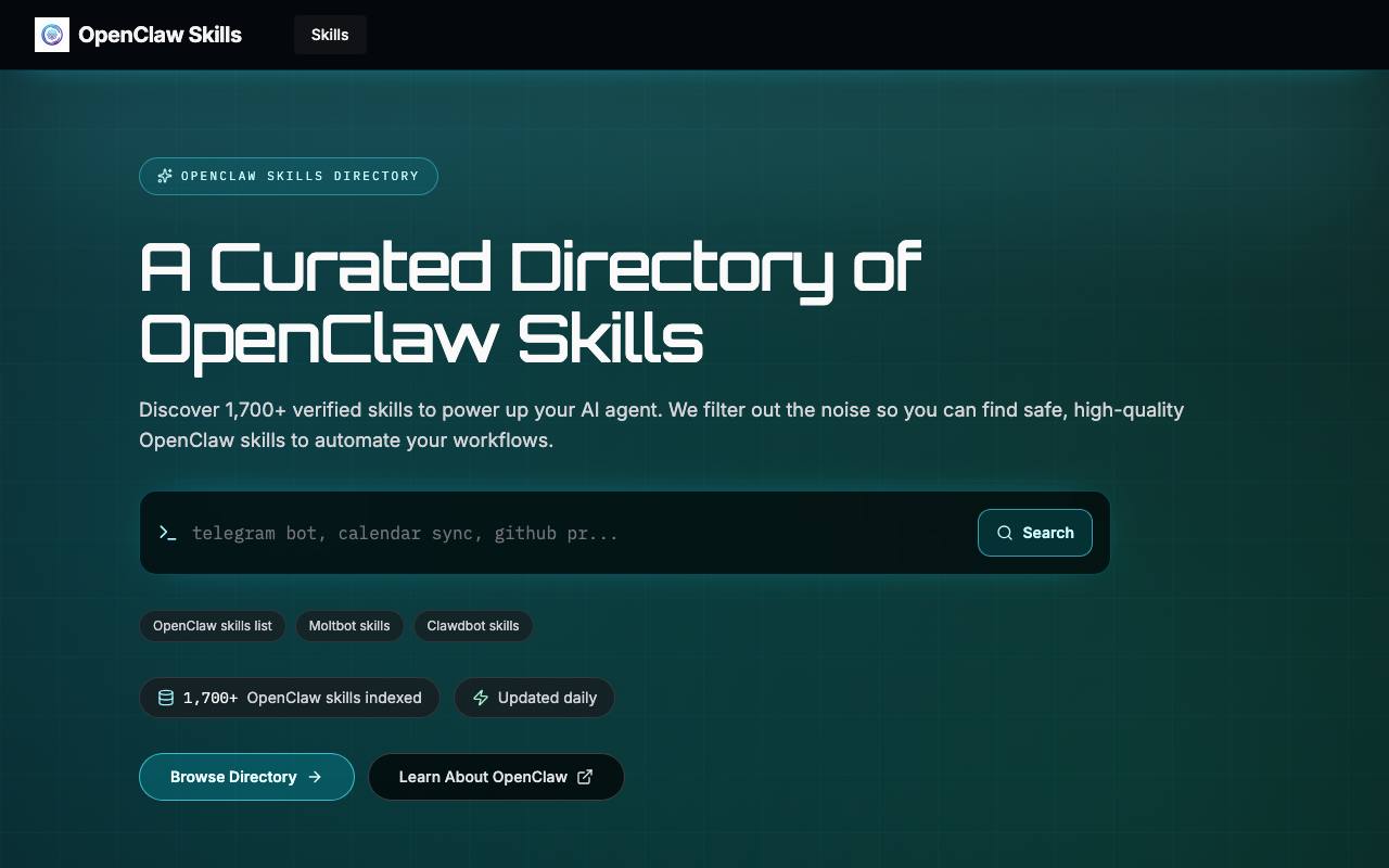 OpenClaw Skills 截图 1