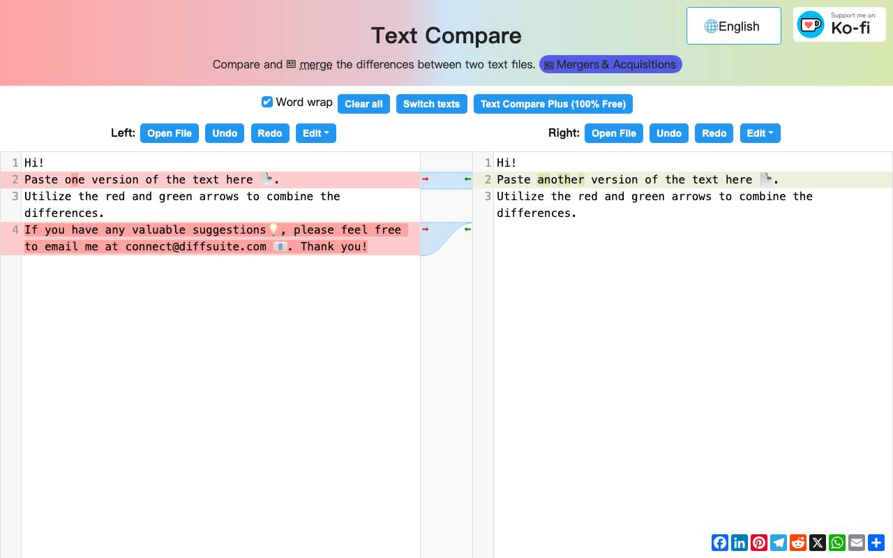 Text Compare & Merge 截图 1
