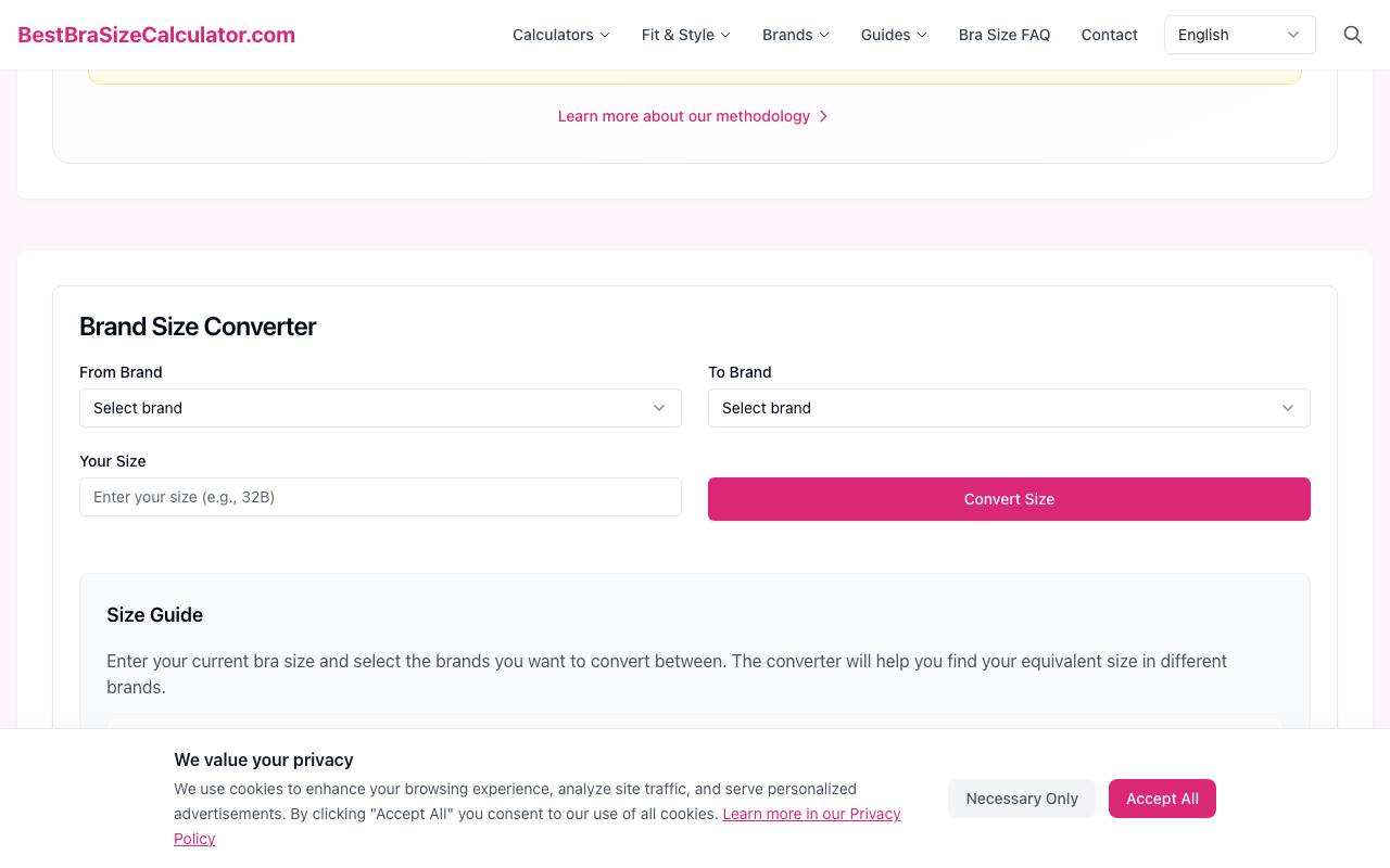 Best Bra Size Calculator 截图 3
