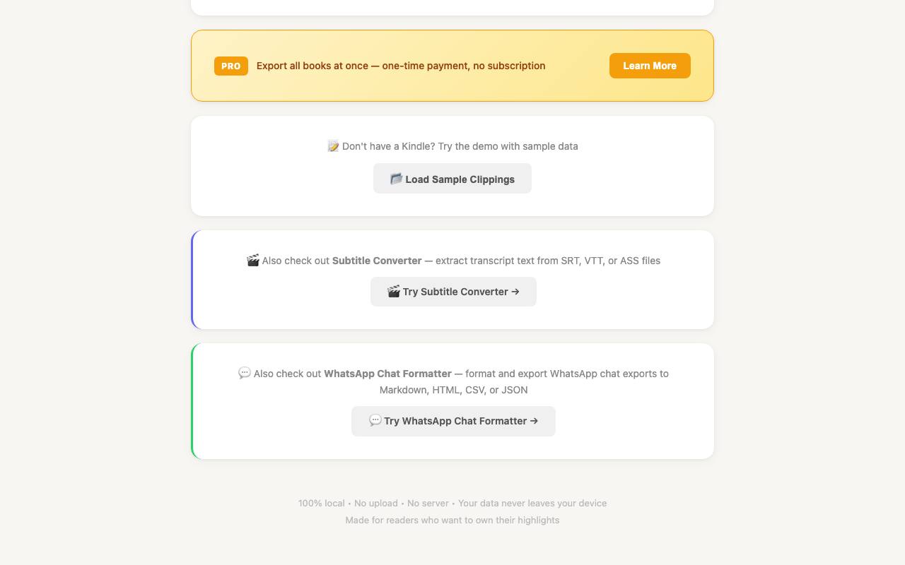 Kindle Highlights Exporter 截图 2