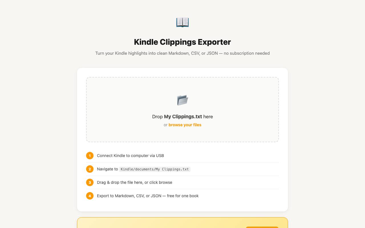 Kindle Highlights Exporter 截图 1