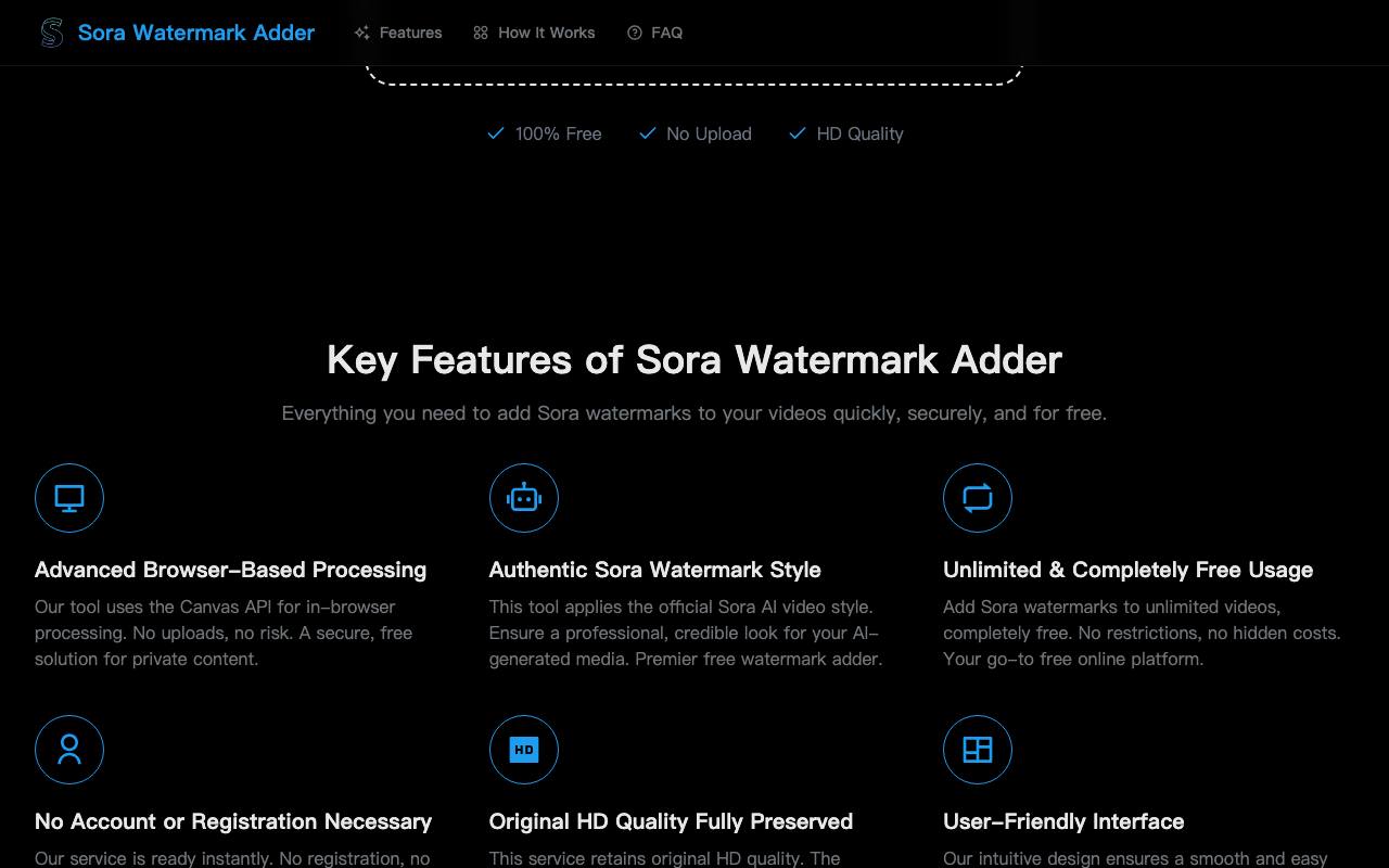 Free Sora Watermark Adder 截图 2
