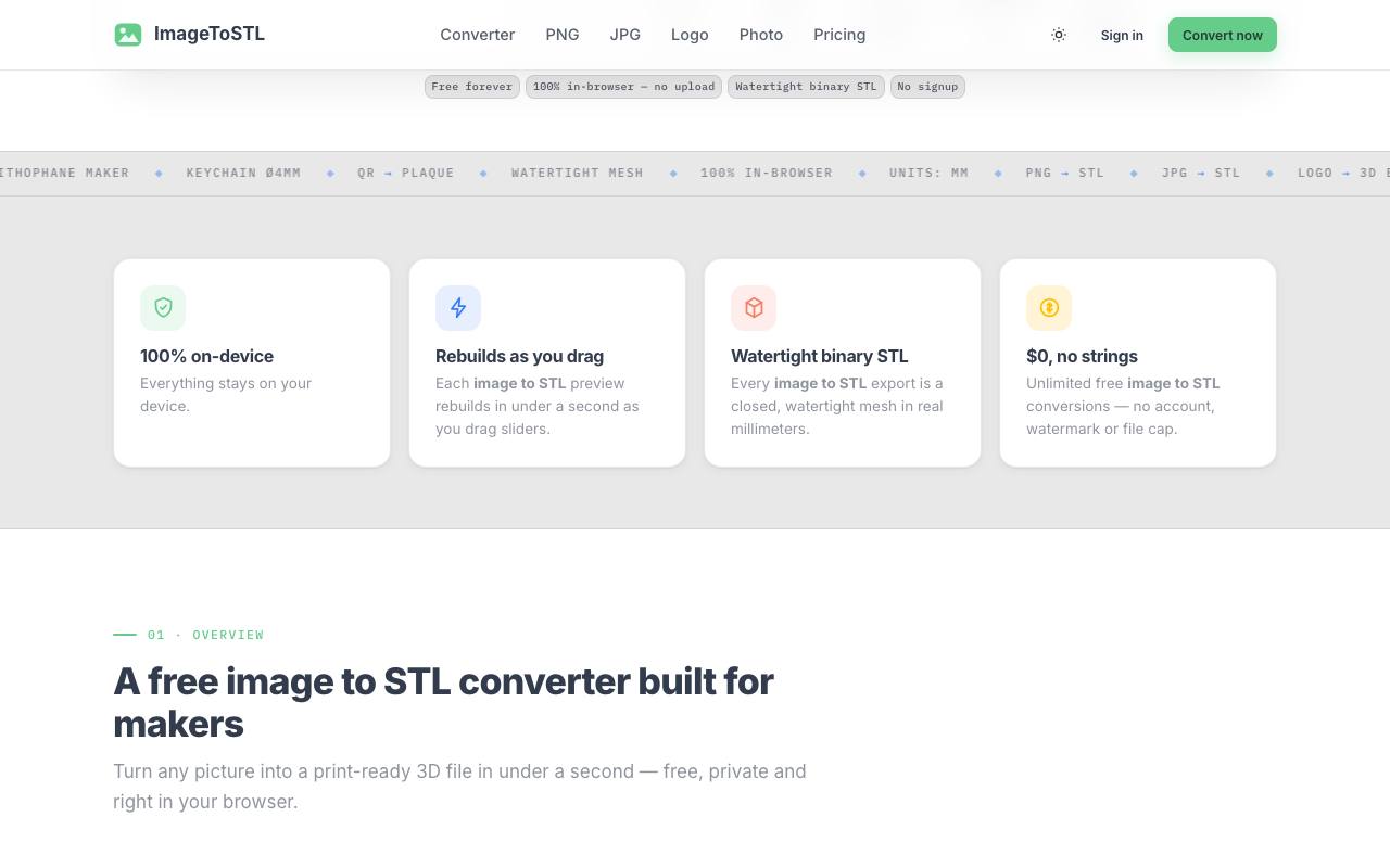 ImageToSTL.online 截图 2