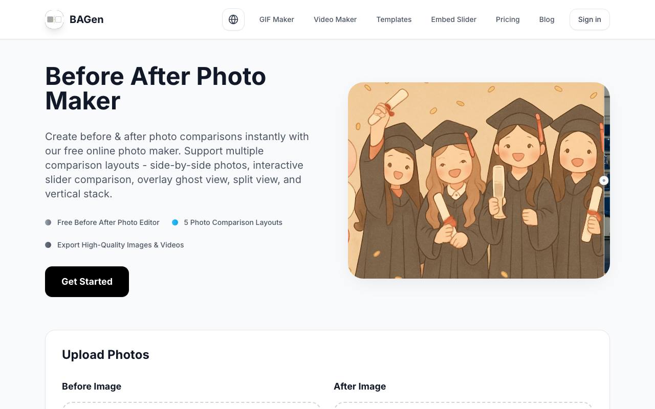 Before After Photo Maker 截图 1