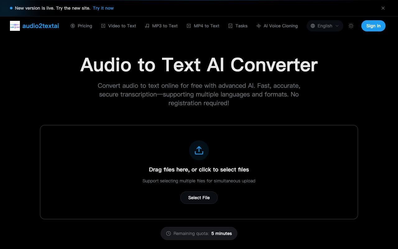 音频转文字工具 截图 1