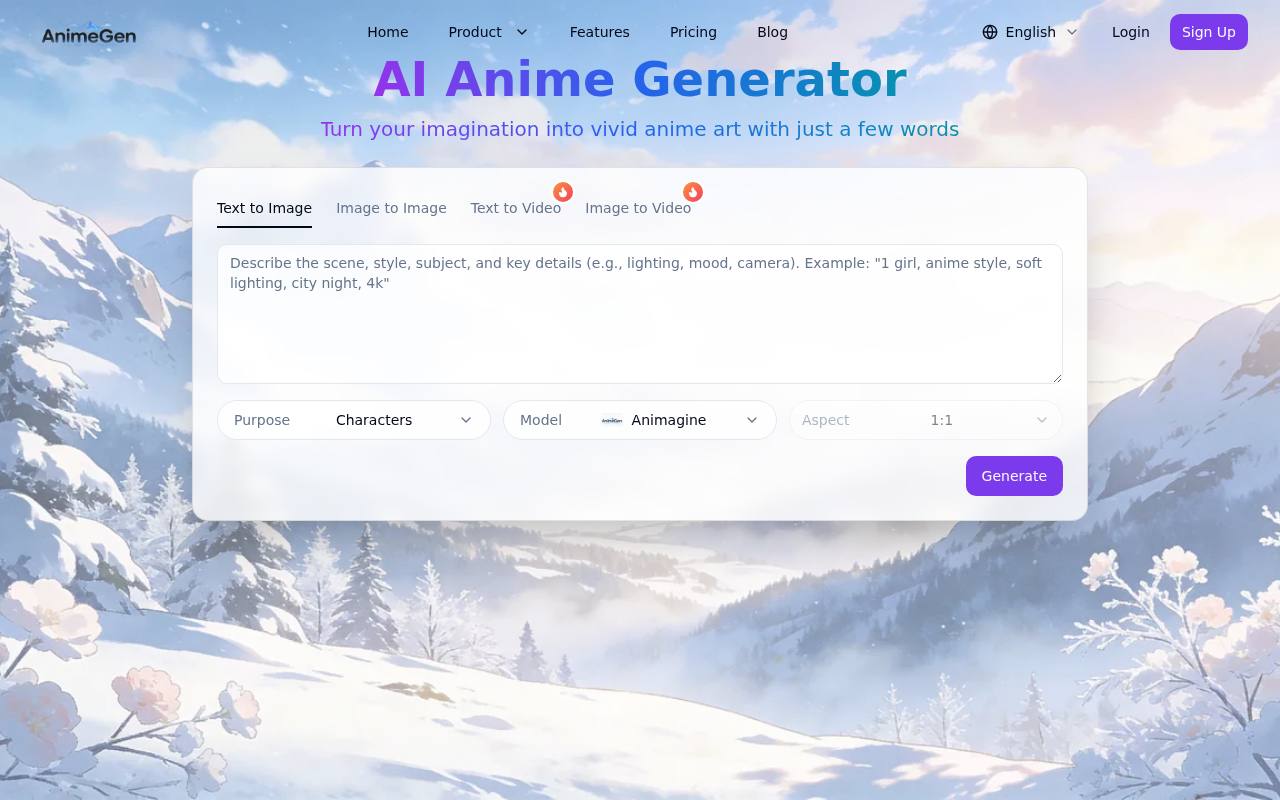 AI Anime Generator 截图 1