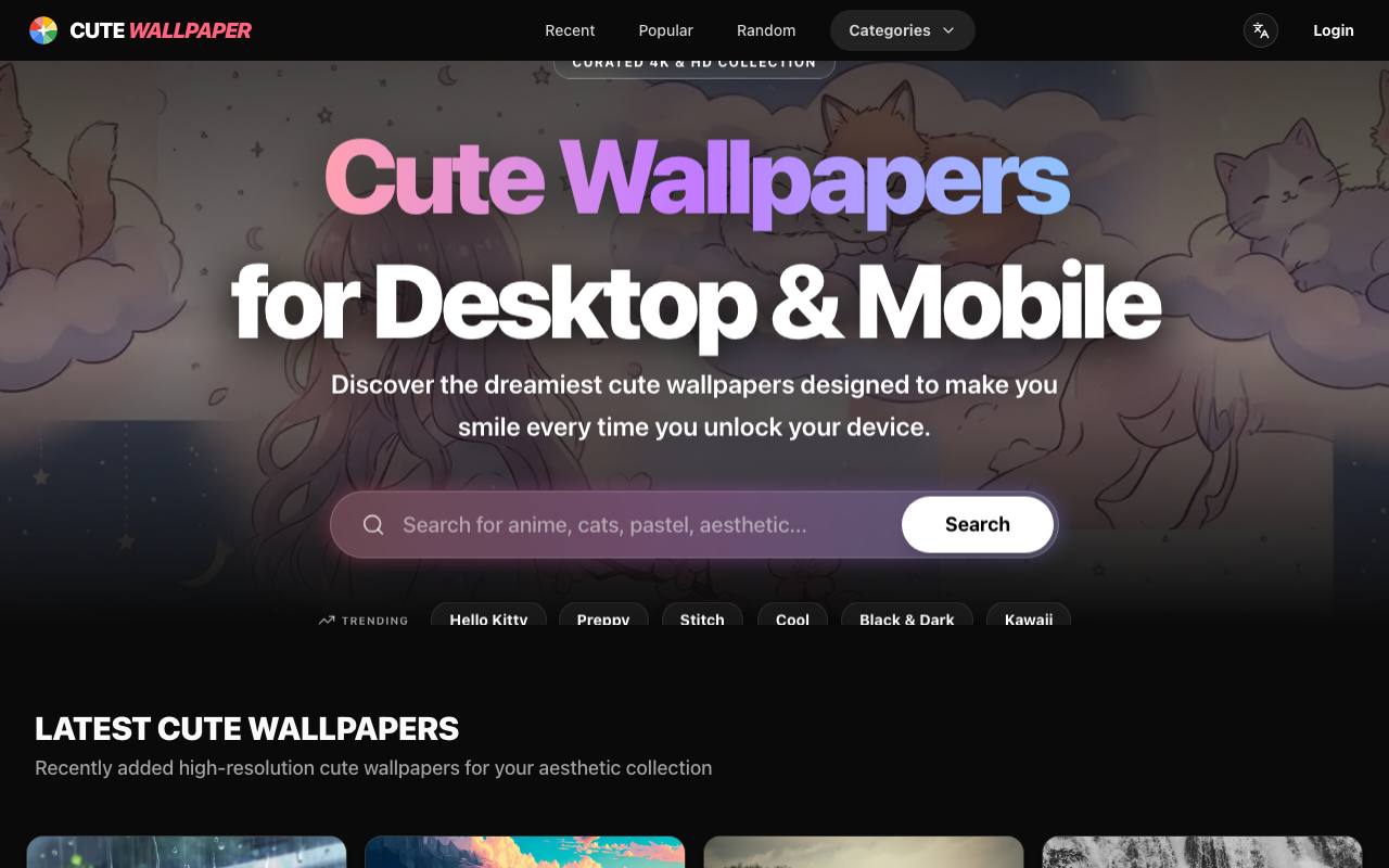 CuteWallpaper.site 截图 1