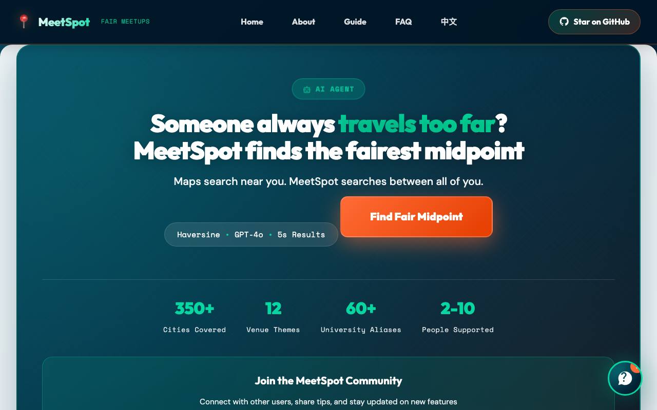 MeetSpot 聚点 截图 1