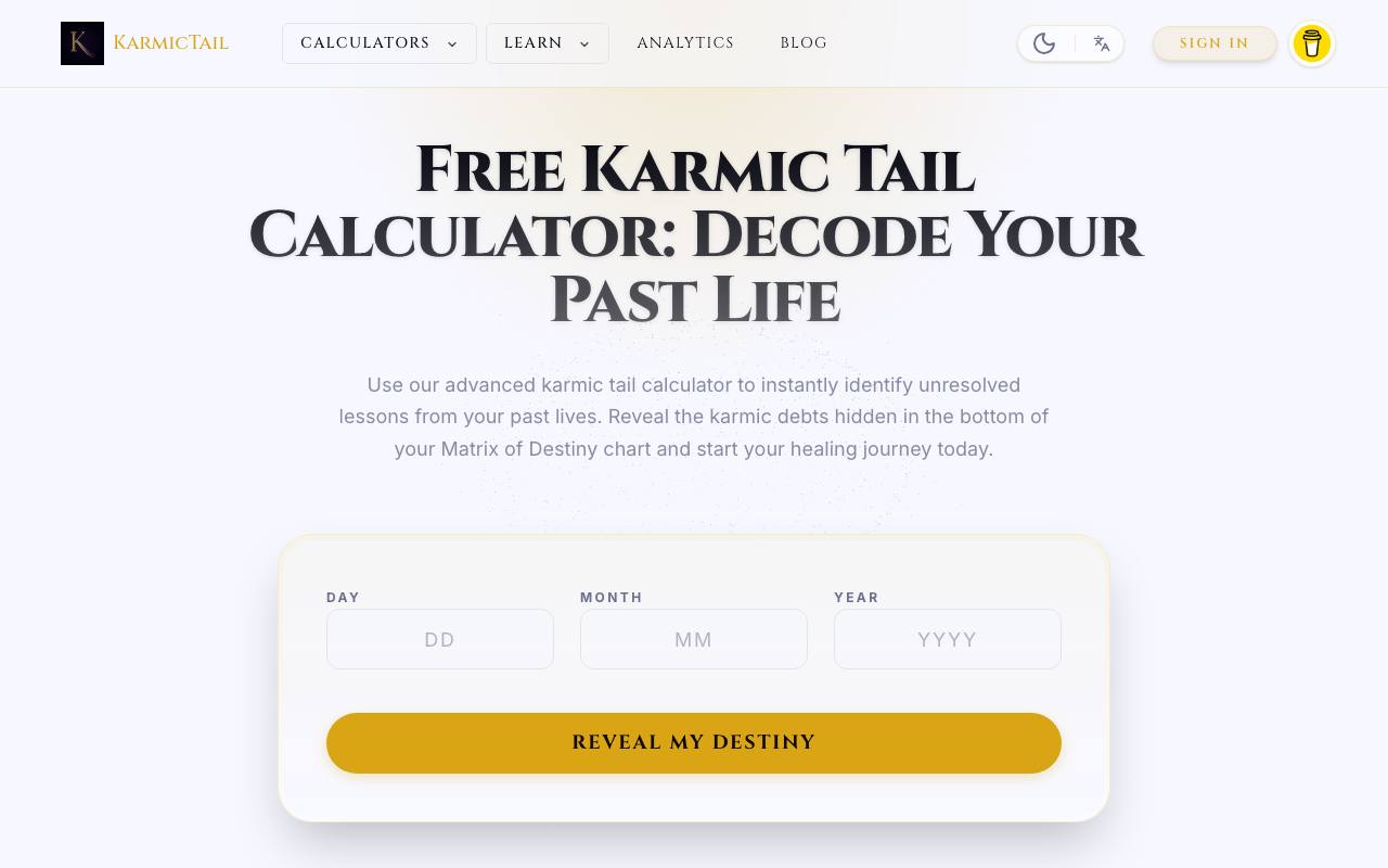 Karmic Tail Calculator 截图 1